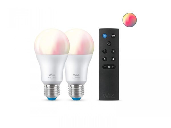 Pachet 2 Becuri LED RGB inteligente WiZ Connected Colors A60, - Image 4