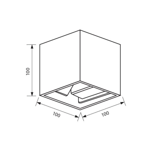 Aplica LED Vivalux SQUARE STARK, 6W, 180 lm, lumina neutra - Image 4