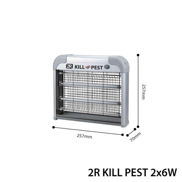 Lampa UV Anti-Insecte, 2R Insect Killer, 2x6W, IP20, 25x25x7cm - Image 3