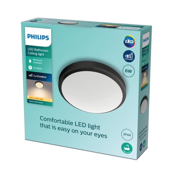 Plafoniera LED Philips Doris CL257, 6W, 600 lm, lumina calda