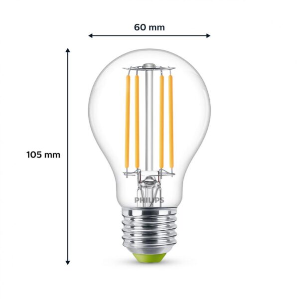 Bec LED Philips Classic A60, Ultra Efficient Light, E27, 2.3W - Image 3