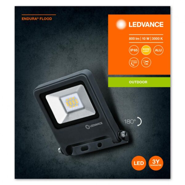 Proiector LED Ledvance ENDURA FLOOD, 10W, 220-240V, 800 lm, lumina