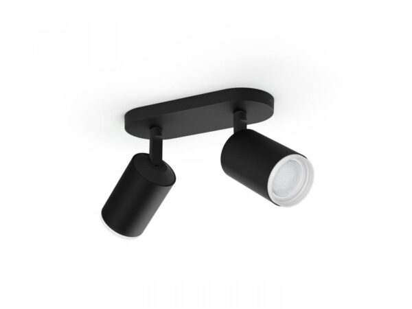 Spot LED RGB Dublu Philips Hue Fugato, Bluetooth, 2xGU10, 2x5.7W, - Image 4