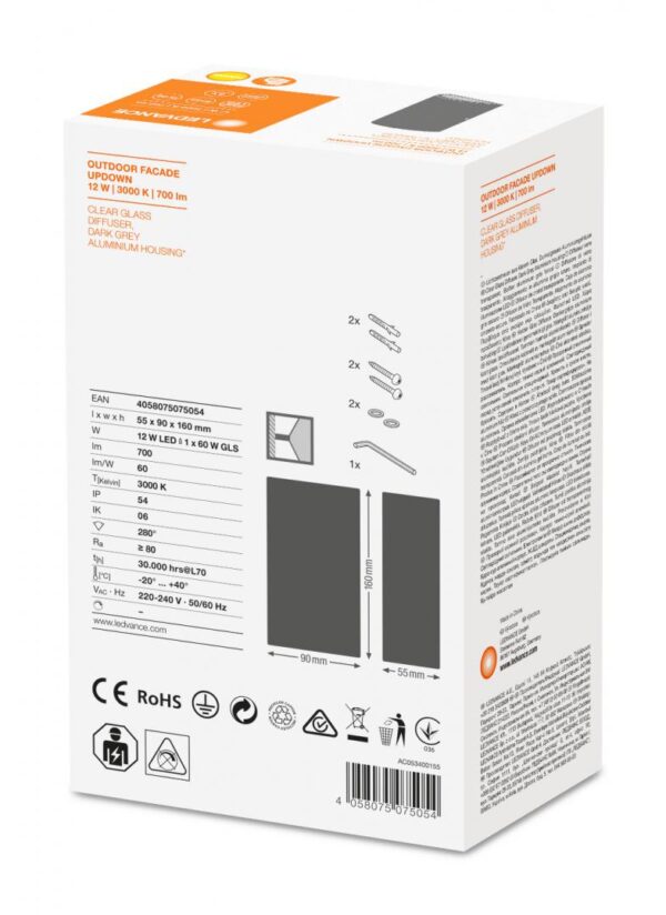 Aplica LED pentru exterior Ledvance Facade UpDown, 12W, 700 lm, - Image 5