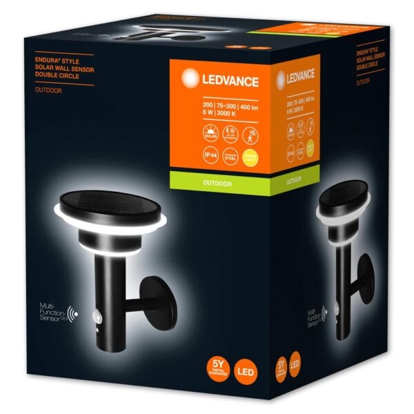 Aplica LED solara pentru exterior cu senzor de lumina si