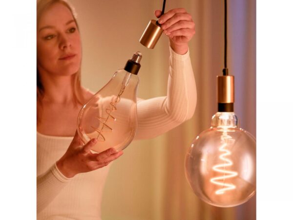 Bec LED inteligent vintage (decorativ) WiZ Connected Filament GoldPS160, Wi-Fi,