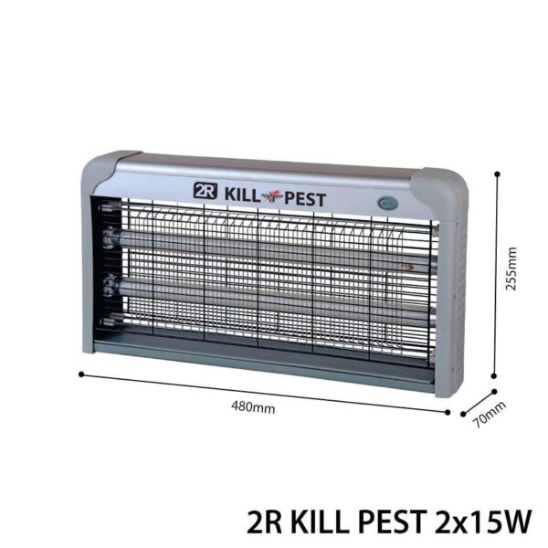 Lampa UV Anti-Insecte, 2R Insect Killer, 2x15W, IP20, 48x25x7cm - Image 3