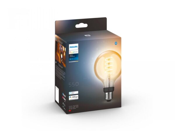 Bec LED inteligent vintage (decorativ) Philips Hue Filament Glob G93,
