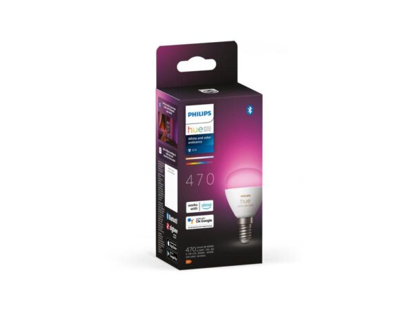 Bec LED RGB inteligent Philips Hue P45, Bluetooth, E14, 5.1W, - Image 3