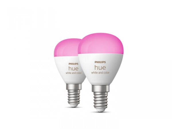2 Becuri LED RGB inteligente Philips Hue P45, Bluetooth, E14, - Image 4