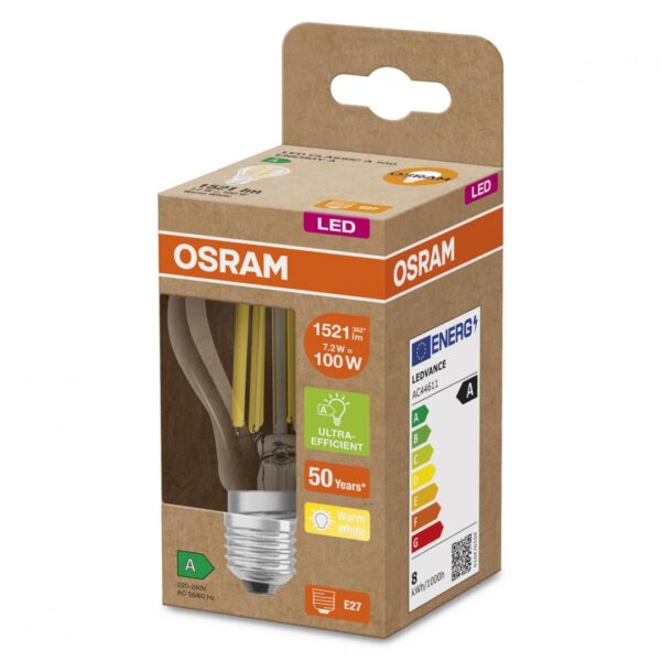 Bec LED Osram Classic A60, Ultra Efficient Light, E27, 7.2W - Image 3
