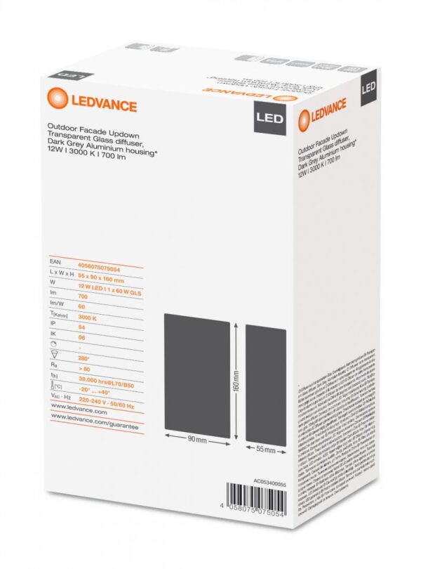 Aplica LED pentru exterior Ledvance Facade UpDown, 12W, 700 lm, - Image 6