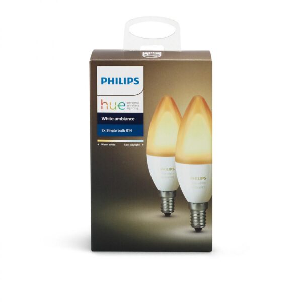 2 Becuri LED inteligente Philips Hue B39, Bluetooth, E14, 6W - Image 5