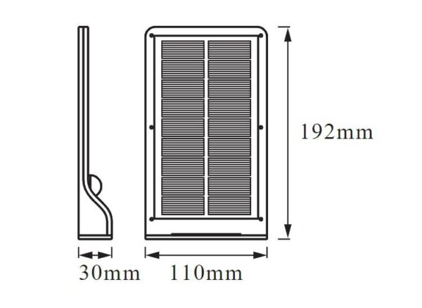Aplica LED pentru exterior, solara cu baterie Li-ion, cu senzor - Image 3
