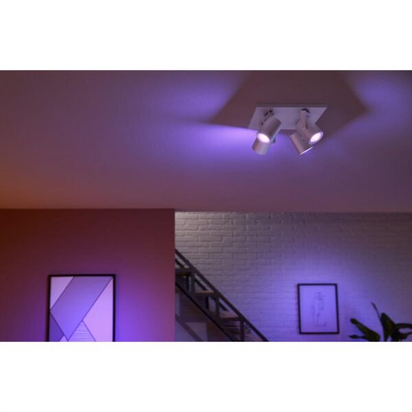 Spot LED RGB Cvadruplu Philips Hue Argenta, Bluetooth, 4xGU10, 4x5.7W, - Image 3