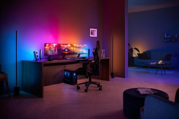 Banda LED RGB Philips Hue Gradient pentru PC, 3 monitoare