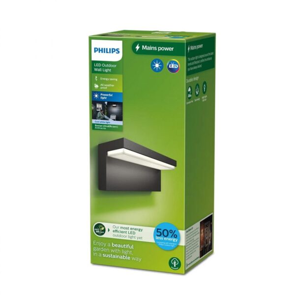 Aplica LED pentru exterior Philips BUSTAN, 3.8W, 800 lm, lumina