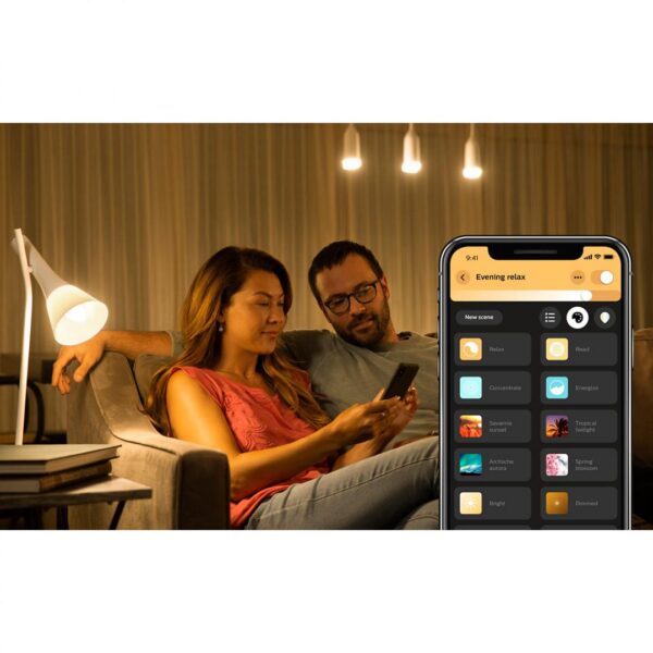 Pachet 2 Becuri LED RGB inteligente Philips Hue A60, E27, - Image 4