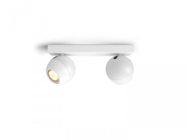 Spot LED Dublu Philips Hue Buckram, Bluetooth, 2xGU10, 2x5W, 700 - Image 3