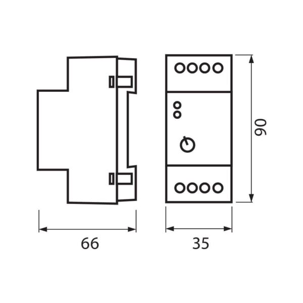 Senzor crepuscular incastrat Vivalux ECHO, 230V, 20A, IP65, 35x66x90mm, Gri - Image 4