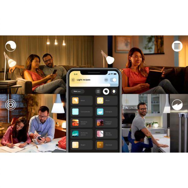 2 Becuri LED inteligente Philips Hue B39, Bluetooth, E14, 6W - Image 6