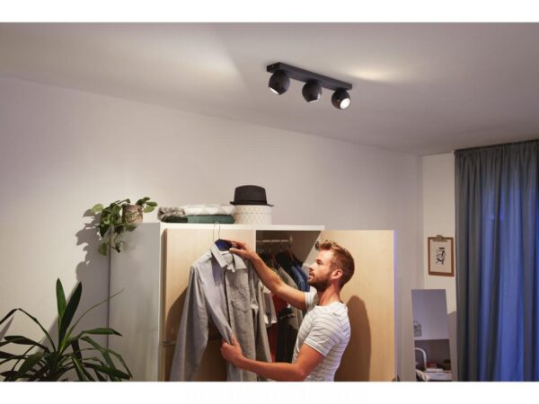Spot LED Triplu Philips Hue Buckram, Bluetooth, 3xGU10, 3x5W, 1050 - Image 4