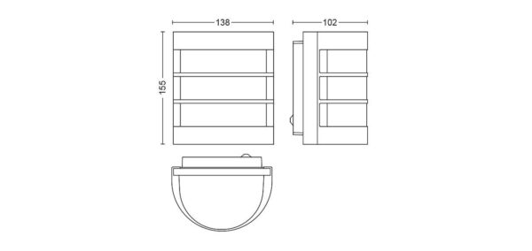 Aplica pentru exterior Philips Calgary, 1xE27, max 60W, IP44, 100x140x155mm, - Image 3