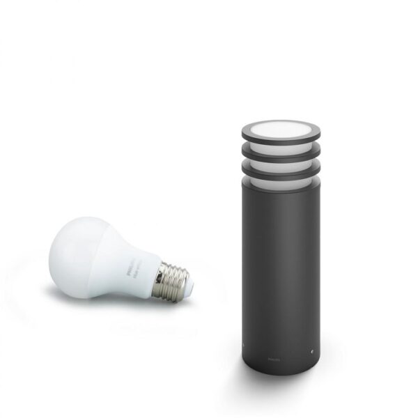 Stalp LED pentru exterior Philips Hue Lucca, 1xE27, 9W (60W), - Image 7
