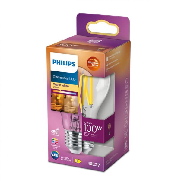 Bec LED Philips Classic A60, EyeComfort, E27, 10.5W (100W), 1521
