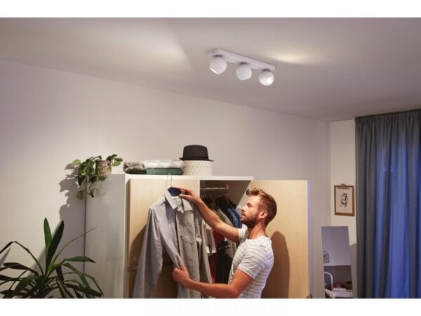 Spot LED Triplu Philips Hue Buckram, Bluetooth, 3xGU10, 3x5W, 1050 - Image 4
