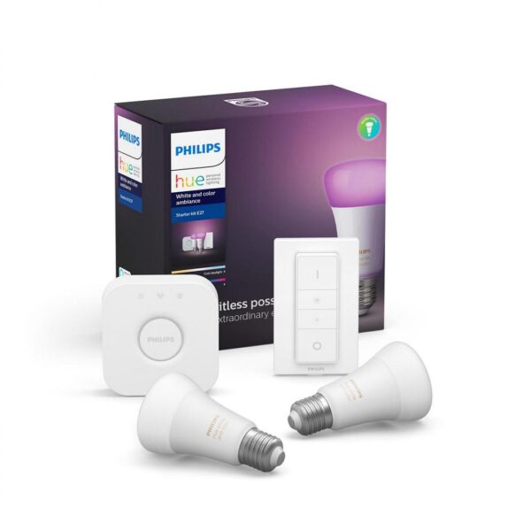 Pachet 2 Becuri LED RGB inteligente Philips Hue A60, E27, - Image 5
