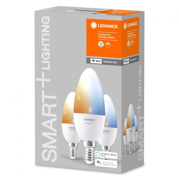 3 Becuri LED inteligent Ledvance SMART+ WiFi Candle Tunable White - Image 5