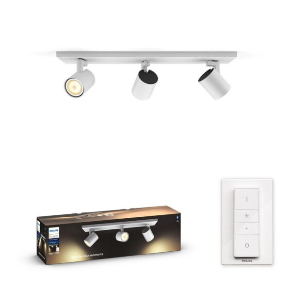 Spot LED Triplu Philips Hue Runner, Bluetooth, 3xGU10, 3x5W, 1050 - Image 5