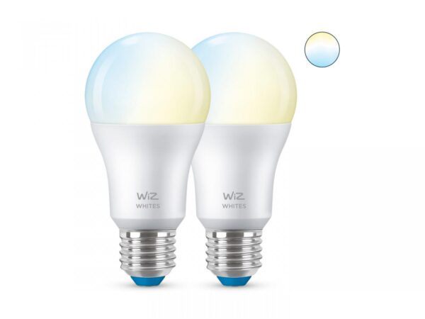 2 Becuri LED inteligente WiZ Connected Whites A60, Wi-Fi, E27, - Image 4
