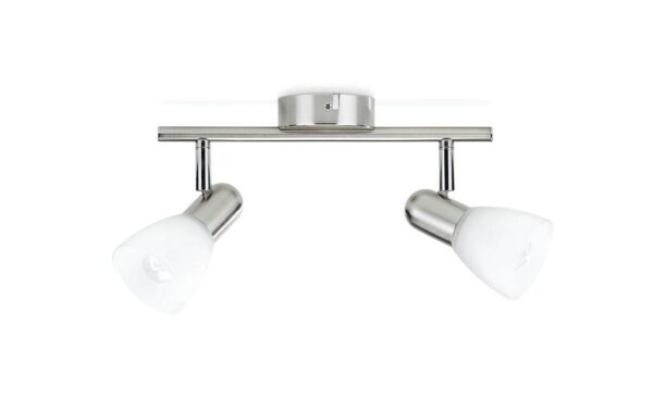 Spot Philips Essentials Burlap, 2xE14, 2x40W, IP20, 14.5x29x19.5cm, Crom mat - Image 3