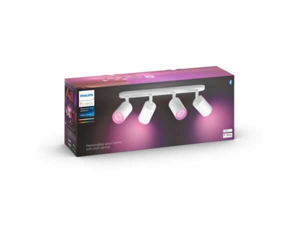 Spot LED RGB Cvadruplu Philips Hue Fugato, Bluetooth, 4xGU10, 4x5.7W, - Image 5