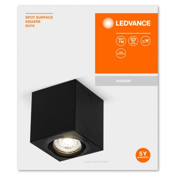 Spot Ledvance Surface Square, 1xGU10, max. 7W, IP20, 8x9.5cm, montaj