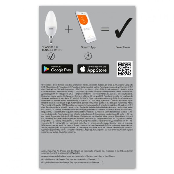 Bec LED inteligent Ledvance SMART+ WiFi Candle Tunable White B, - Image 4