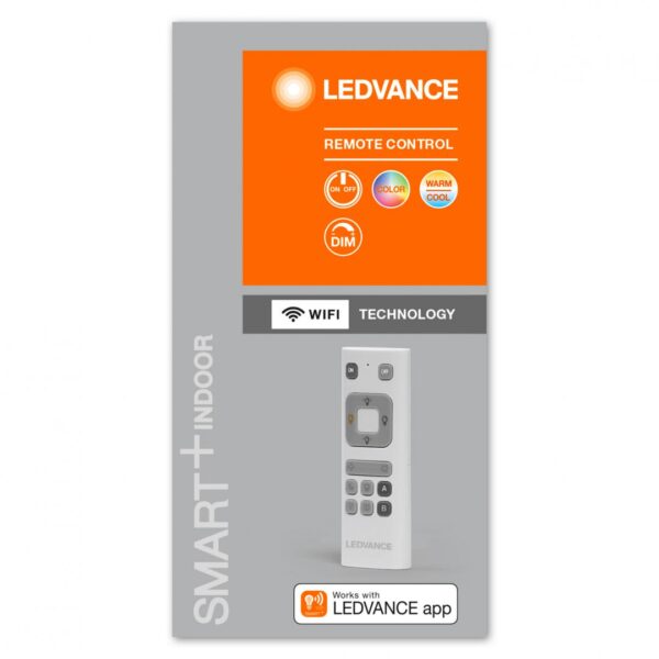 Telecomanda Ledvance SMART+ WiFi, 12x4.1x1.9cm, Gri, 2x baterii AAA neincluse,