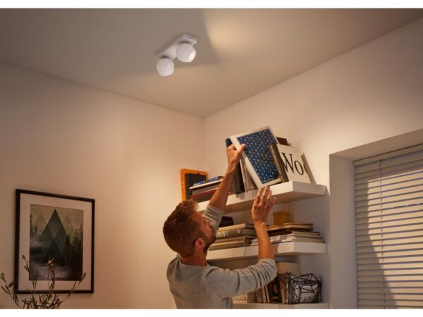 Spot LED Dublu Philips Hue Buckram, Bluetooth, 2xGU10, 2x5W, 700 - Image 4