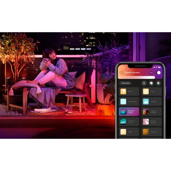 Stalp LED RGB extensie pentru iluminat exterior Philips Hue Calla, - Image 10