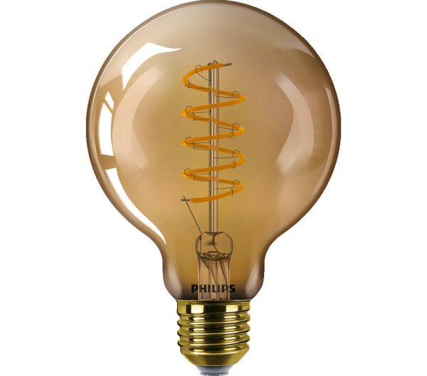 Bec LED vintage (decorativ) Philips Classic Gold Globe G93, EyeComfort, - Image 3