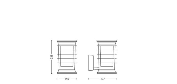 Aplica tip felinar pentru exterior Philips Patio, 1xE27, max 60W, - Image 4