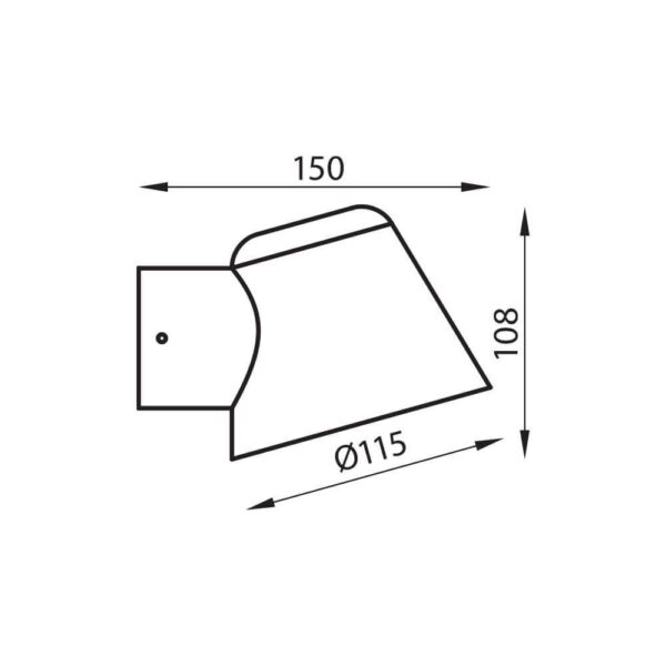 Aplica Vivalux OSAKA, GU10, max. 35W, IP44, 115x108x150mm, Negru, bec - Image 3