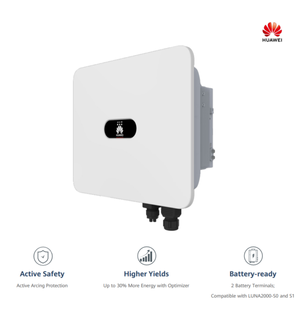 Invertor solar hibrid trifazat HUAWEI SUN2000-17K-MB0, max. 18,7kW, 2xMPPT, IP66,