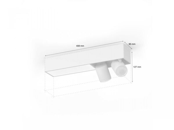 Plafoniera LED RGB Philips Hue Centris, Bluetooth, cu 2xGU10, 2x5.7W - Image 4