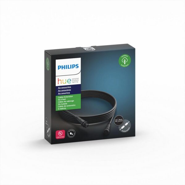 Extensie cablu exterior Philips Hue, IP67, 5m, Negru - Image 3