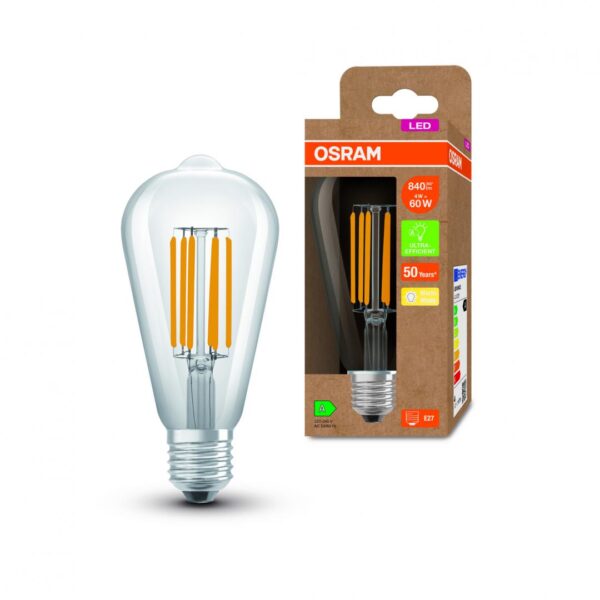 Bec LED Osram Edison A64, Ultra Efficient Light, E27, 4W - Image 3