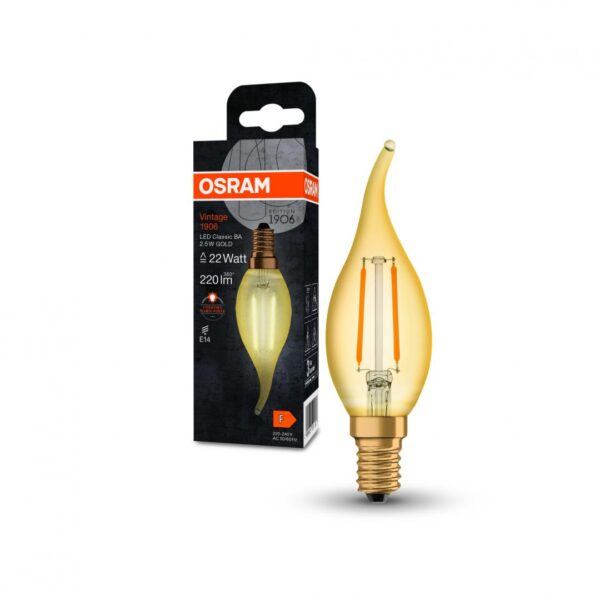Bec LED Osram Vintage 1906 CLAS BA, E14, 2.5W (22W), - Image 4
