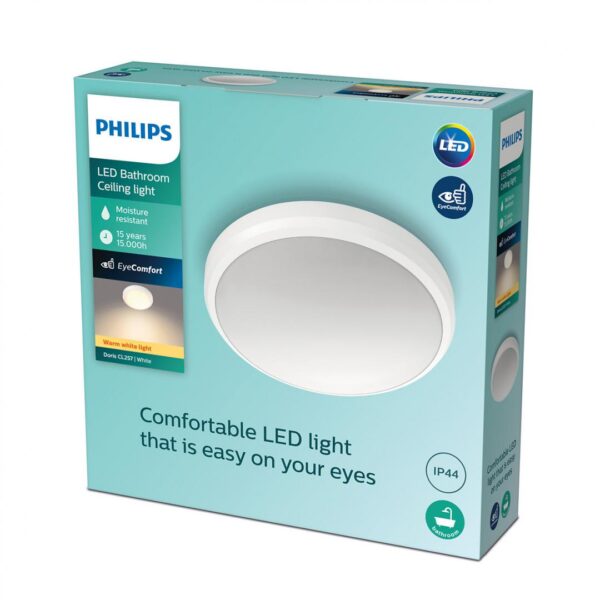 Plafoniera LED Philips Doris CL257, 6W, 600 lm, lumina calda